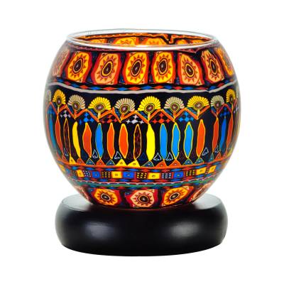 Leuchtglas Lampe Leuchte Nr.90 Ø11cm Dekoration Licht Bohochic - 0