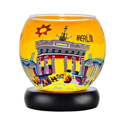 Leuchtglas Lampe leuchte Nr.323 Ø11cm Deko Windlicht Berlin Brandenburger Tor - 0