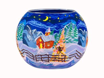 Leuchtglas 829 Silence Ø15cm Dekoration Teelicht Windlicht Kerzenfarm Kerze - 1