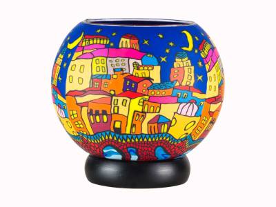 Leuchtglas Lampe 639 Bridge Ø15cm Dekoration Teelicht Windlicht Kerzenfarm Kerze - 1