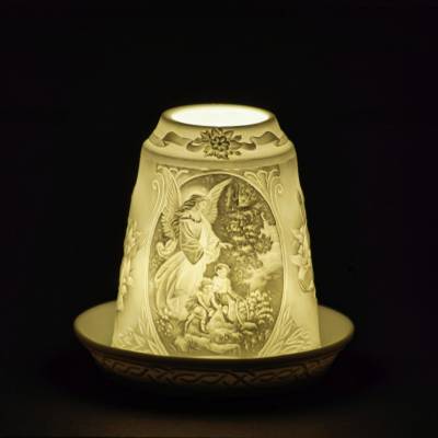 Starlight Glocke Nr.184 wachender Schutzengel Windlicht Teelichthalter - 0