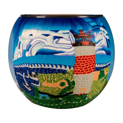Leuchtglas 21010 Leuchtturmzauber Handgefertigtes Teelicht mit maritimem Motiv Leuchttürme - 1