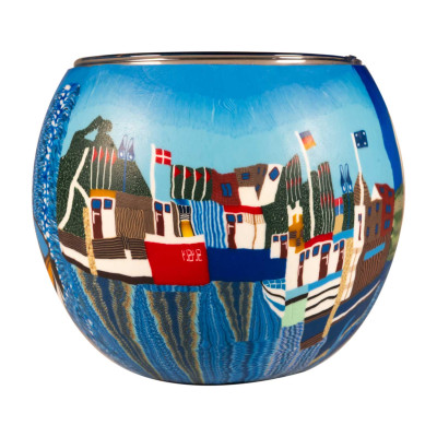 Leuchtglas 21018 „Fischerboote“ – Handgemachtes maritimes Teelicht - 1