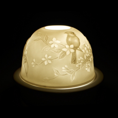 Starlight 87 Vögel Teelicht Teelichthalter Windlicht Dekoration Bisquitporzellan Deko - 1