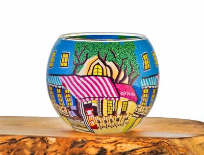 Leuchtglas Nr.562 ohne Wachs Ø11cm Dekoration Windlicht Teelichthalter Cafe Paris 1 - 0