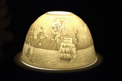 Starlight 158 Maritimes Motiv Teelicht Windlicht Porzellanteelicht Bisquitporzellan - 1