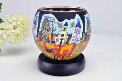 Leuchtglas als Lampe 601 Sunday Ø11cm Dekoration Teelicht Windlicht Kerzenfarm Kerze - 0