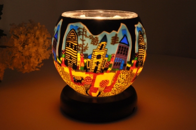 Leuchtglas als Lampe 601 Sunday Ø11cm Dekoration Teelicht Windlicht Kerzenfarm Kerze - 1