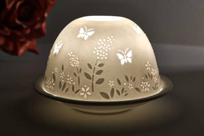 Kerzenfarm Hahn Dome Light, Nr. 30021 Frühling - Teelicht Windlicht Dekoration Porzellanteelicht - 0