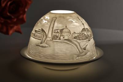 Kerzenfarm Dome Light, Nr. 30157 Kopenhagen - Teelicht Windlicht Dekoration Porzellanteelicht - 1